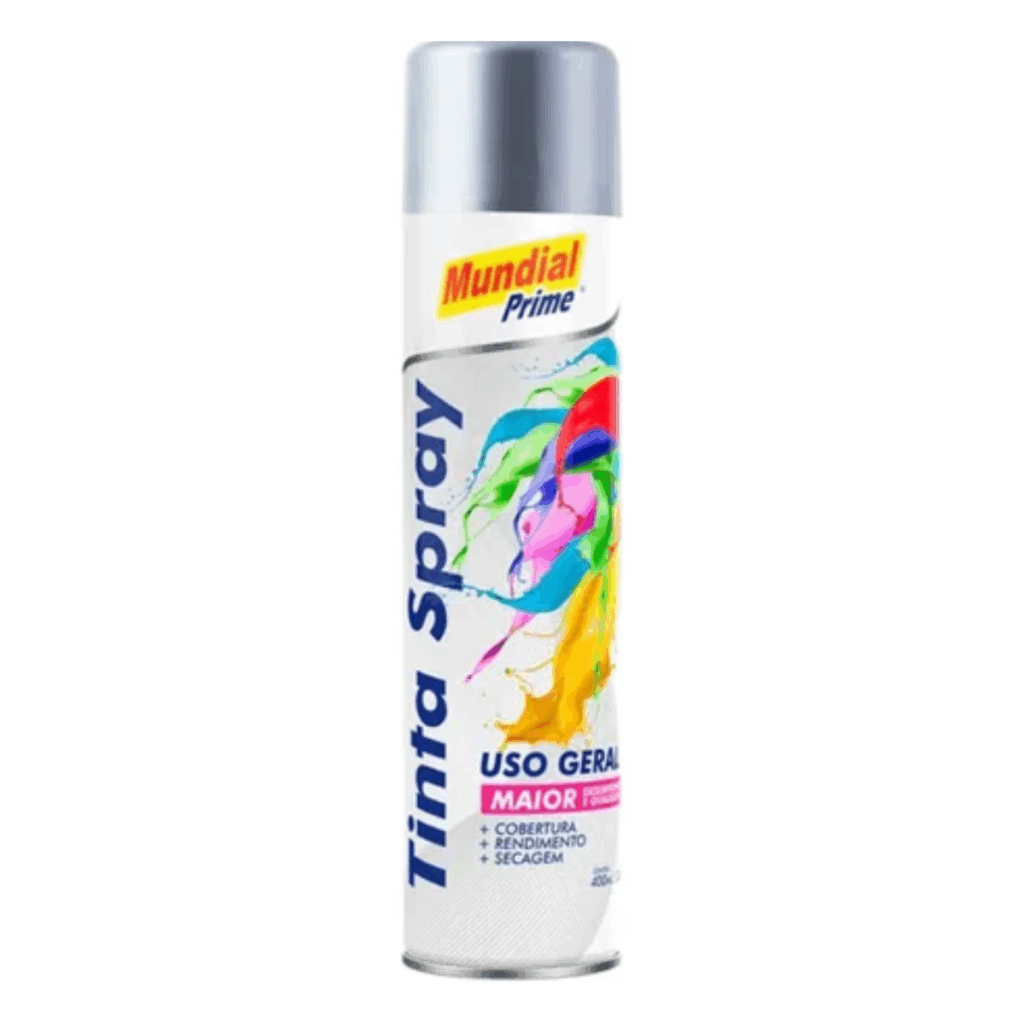 tinta spray 400ml alumínio mundial prime