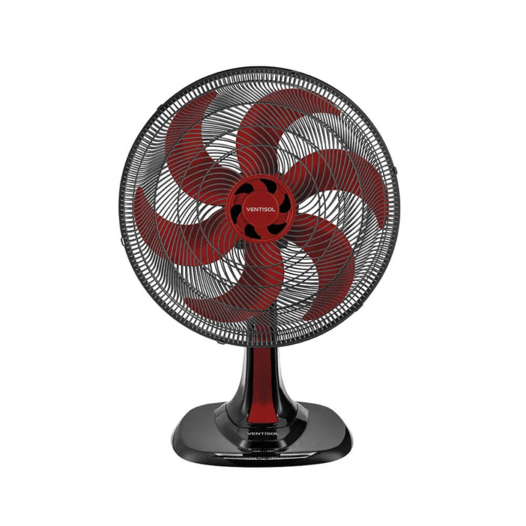 ventilador mesa 40cm 220v turbo vermelho ventisol